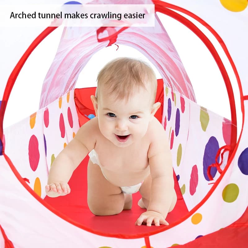 IMBABY 3 In 1 Children Balls Pool Toys Tent Crawling Tunnel Foldable Baby Ballon Playpen Kids Tent Ball Pit Baby Playground