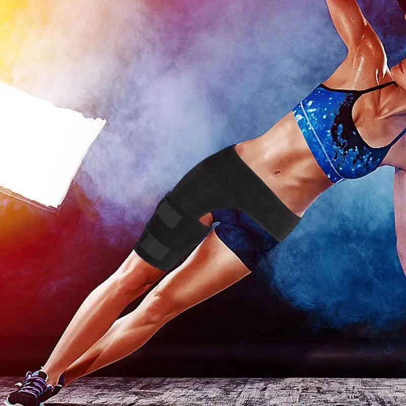 Antypoślizgowa opaska kompresyjna na biodro, regulowana, prawy/lewy 🦴