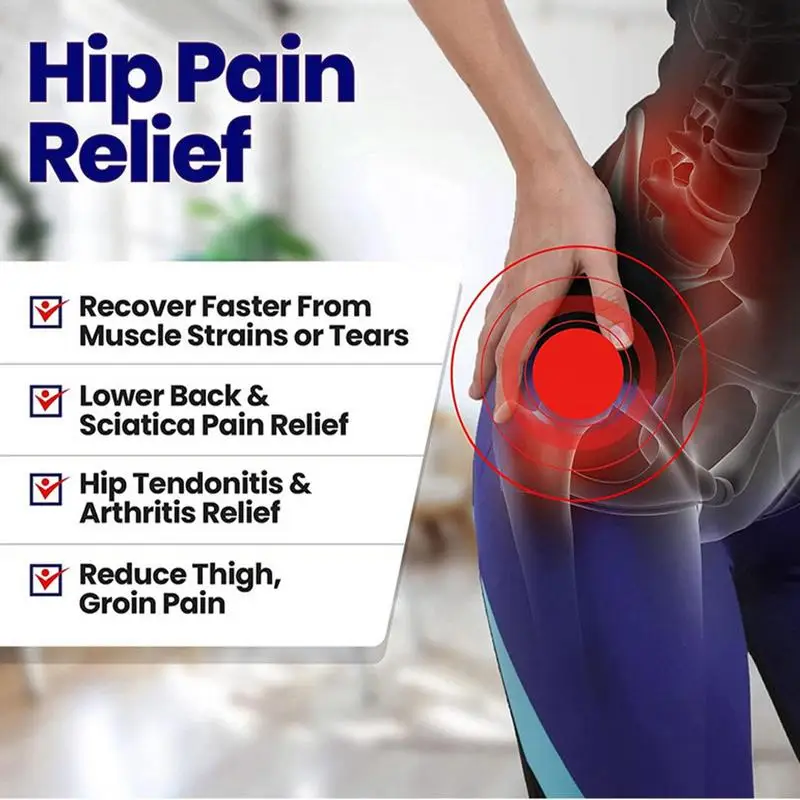 Antypoślizgowa opaska kompresyjna na biodro, regulowana, prawy/lewy 🦴