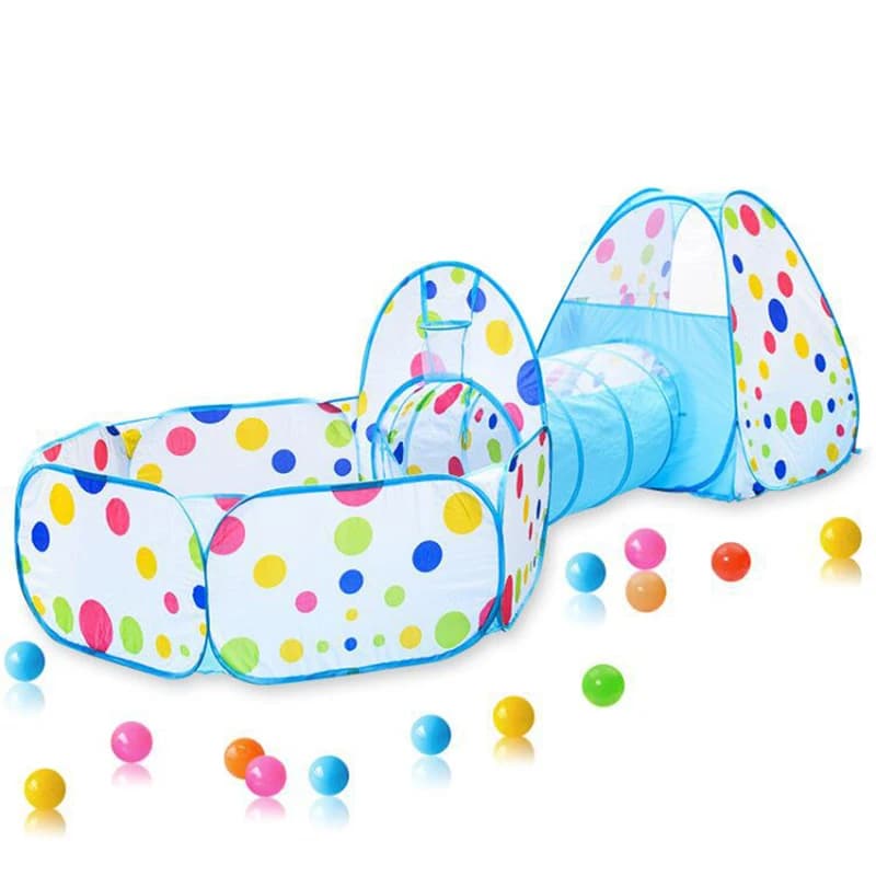 IMBABY 3 In 1 Children Balls Pool Toys Tent Crawling Tunnel Foldable Baby Ballon Playpen Kids Tent Ball Pit Baby Playground