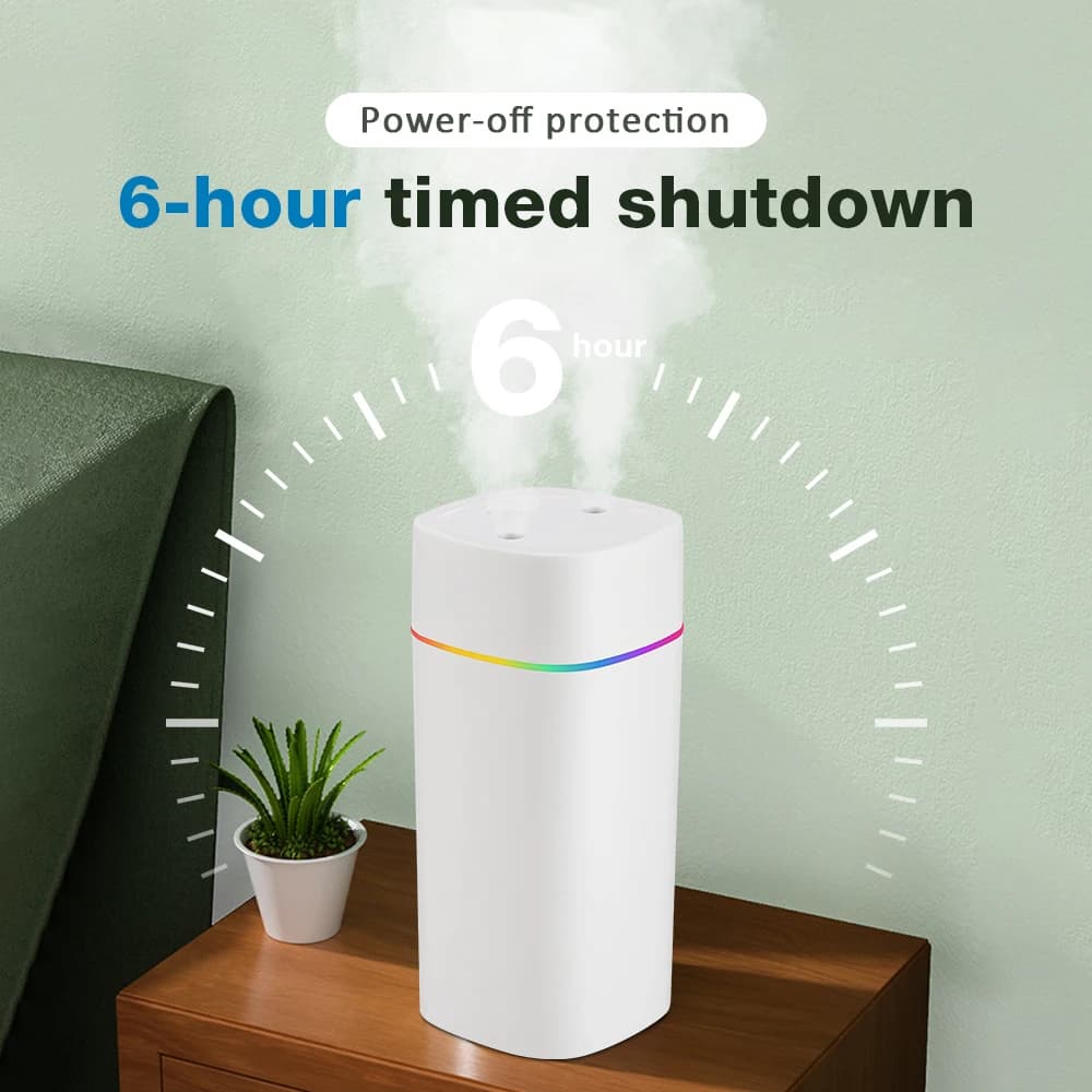 USB nawilżacz 600 ml z aromaterapią LED 💧