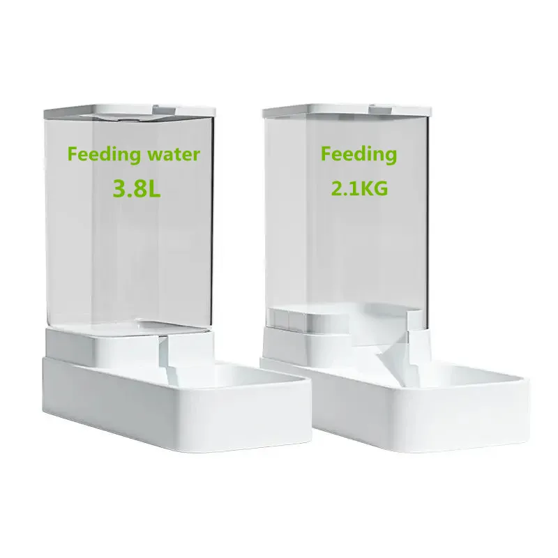 Przezroczysty karmnik grawitacyjny z poidełkiem, duża pojemność 🐾